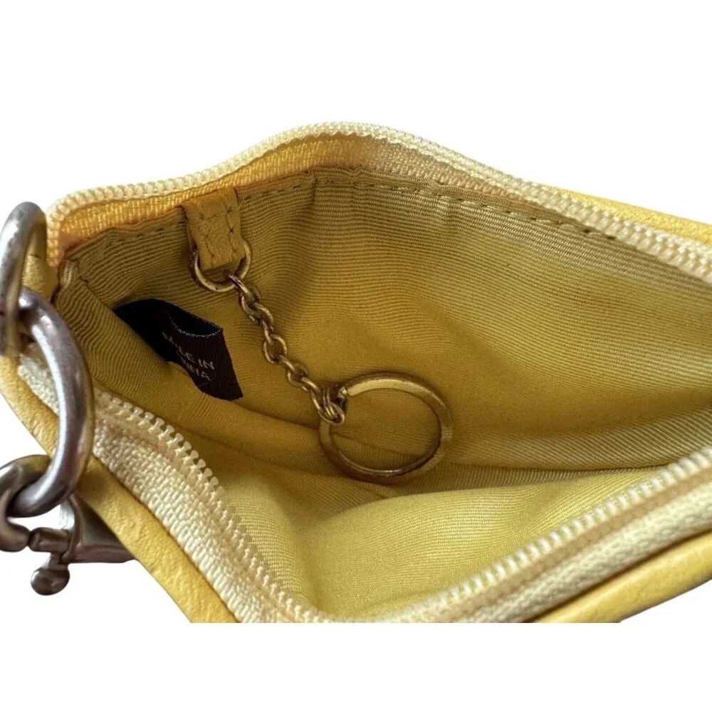 Coach Signature Orange Slice Mini Bag Coin Pouch Keychain Wristlet Discontinued